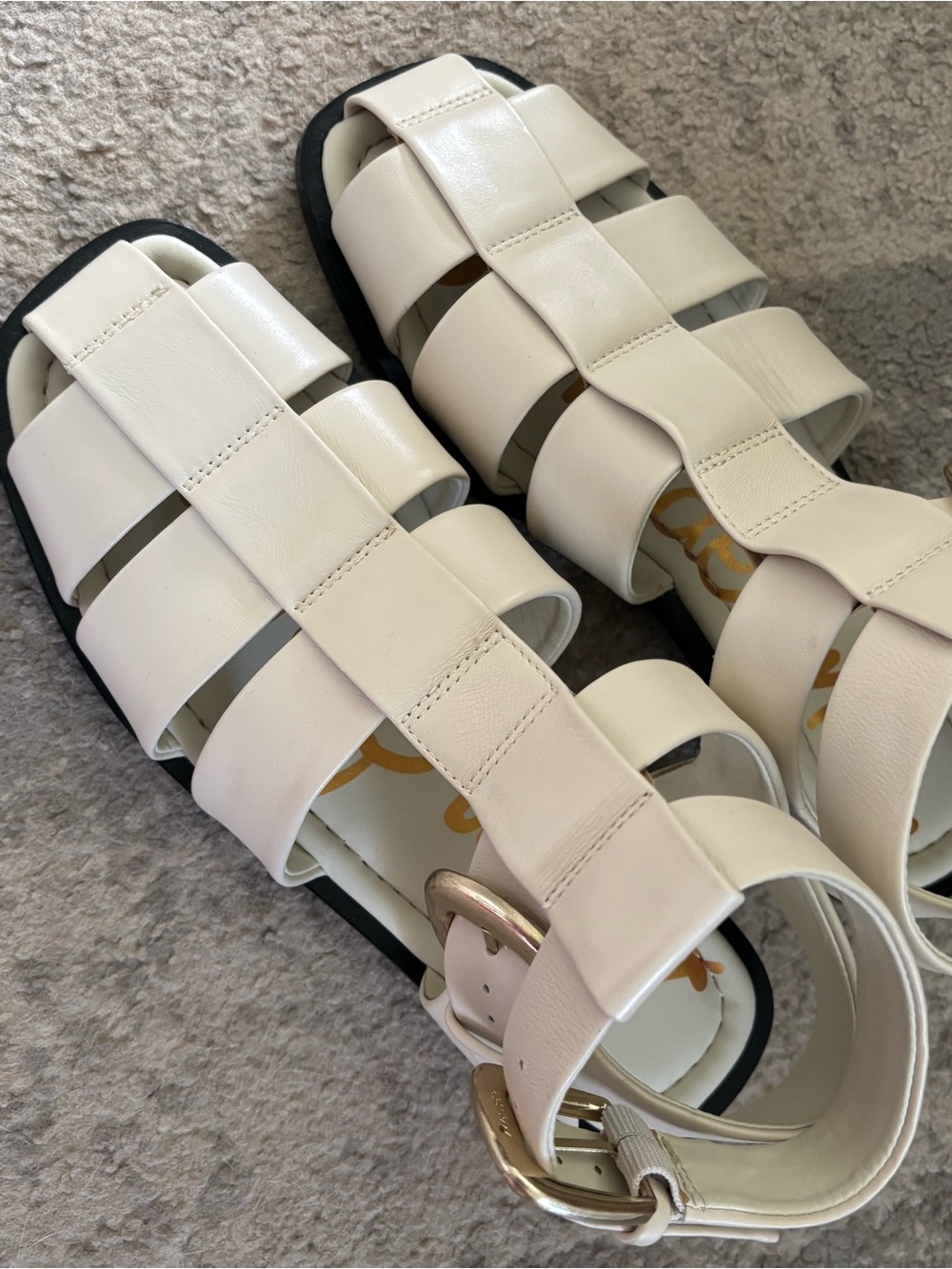 Sam Edelman Ivory leather sandals